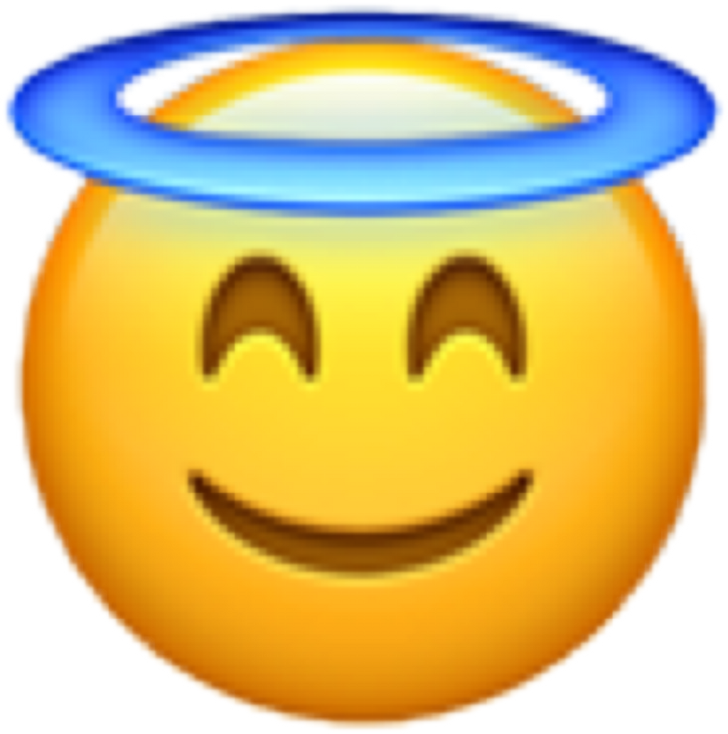 Emoji Angle Halo Smilefreetoedit - Blessed Emoji (1024x1033)