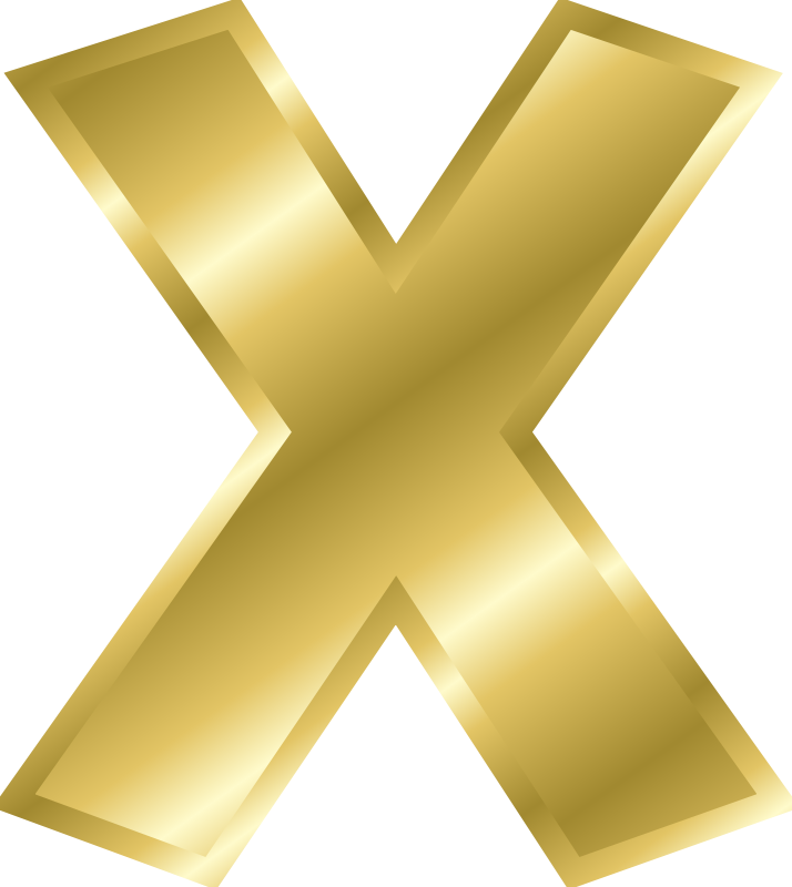 Free Effect Letters Alphabet Gold - X In Gold Letters (2185x2400)
