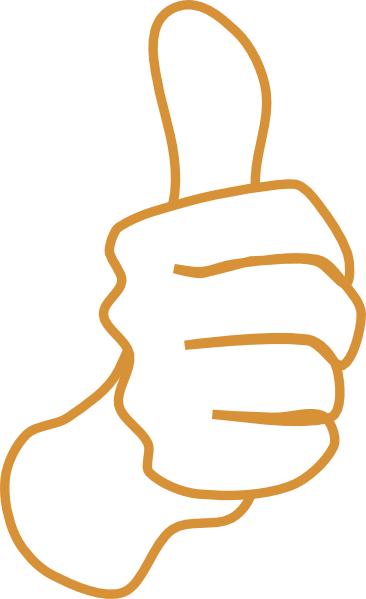 Thumbs Up White Sand Clip Art At Clkercom Vector Online - Approve Thumb (366x599)