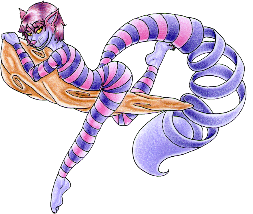 Cheshire Cat By Aldric-cheylan - Cheshire Cat Girl Drawing (900x788)