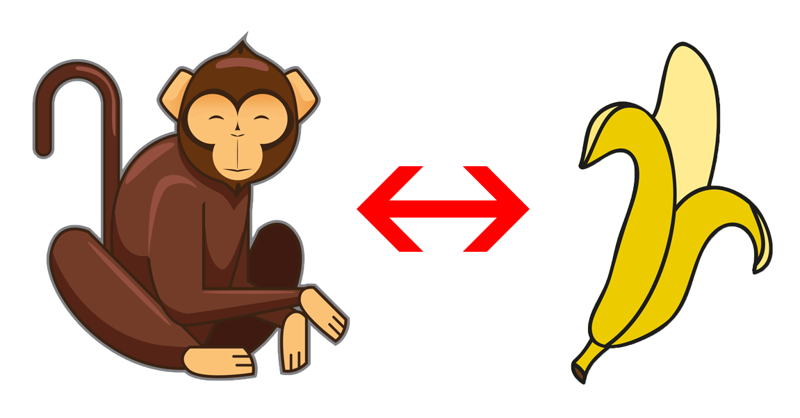 When A Monkey Eats A Banana, He Needs To Keep The Calories - Money Monkey And Bananas (1200x600)