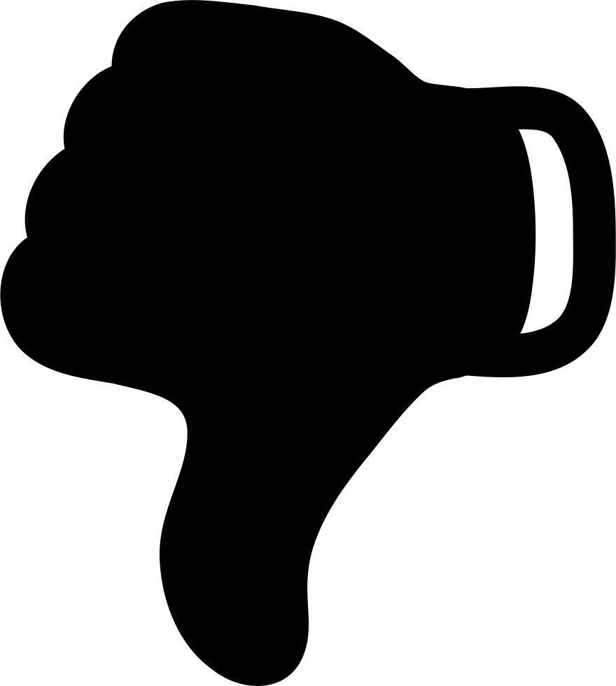 Thumb Down Symbol Of A Black Hand Comments - Icono Dedo Abajo Png (880x980)