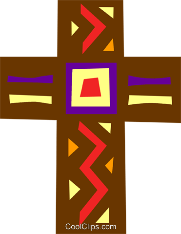 The Cross Royalty Free Vector Clip Art Illustration - Crucifix (540x700)