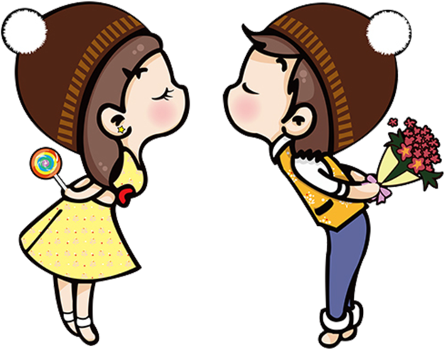 Cartoon Significant Other Couple Illustration - Cartoon Significant Other Couple Illustration (697x534)