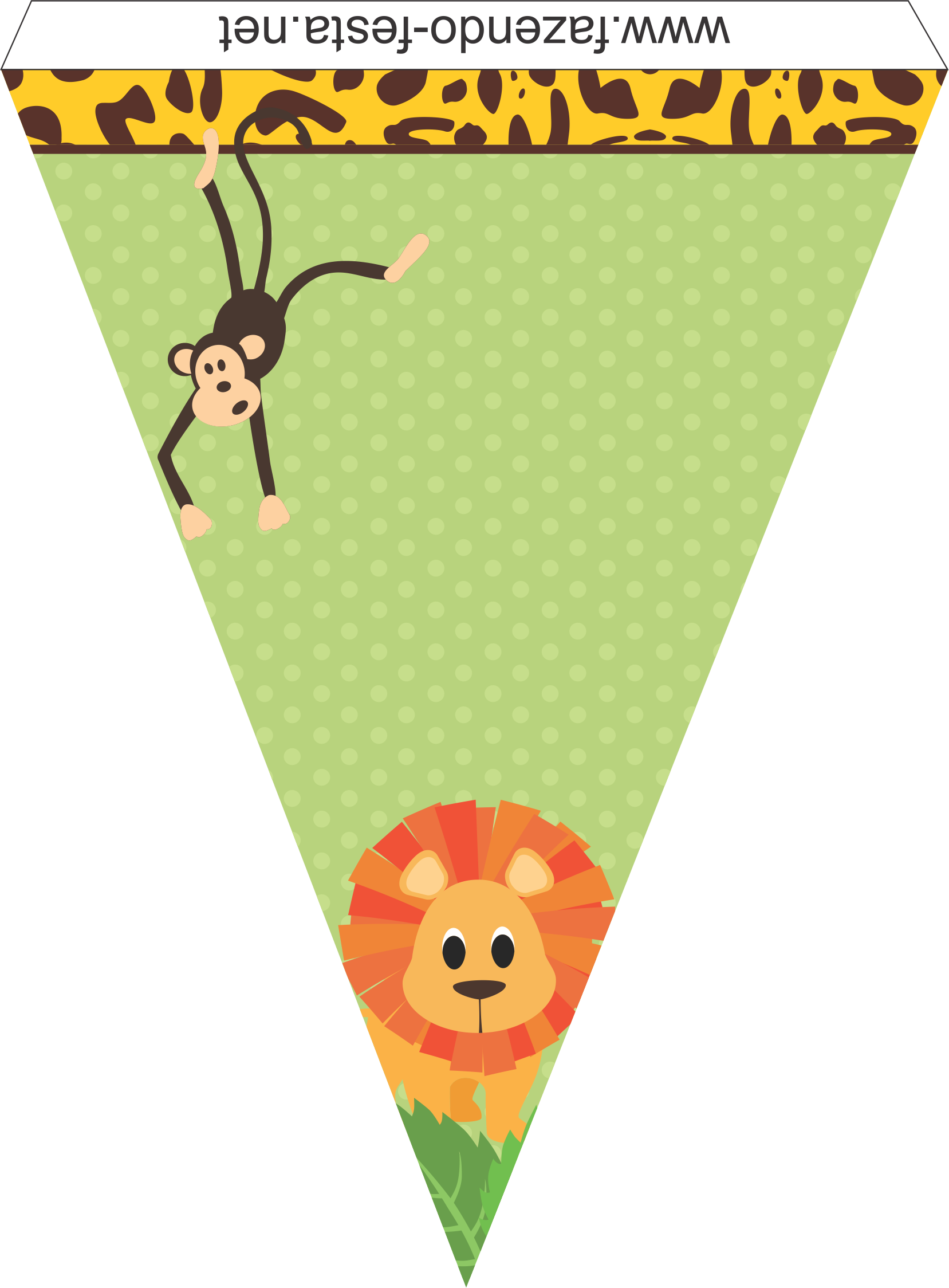 Kit Festa Safari Bandeirolas - Keep Calm It's Just Monkey Business, Green Rosie Parker (1657x2248)