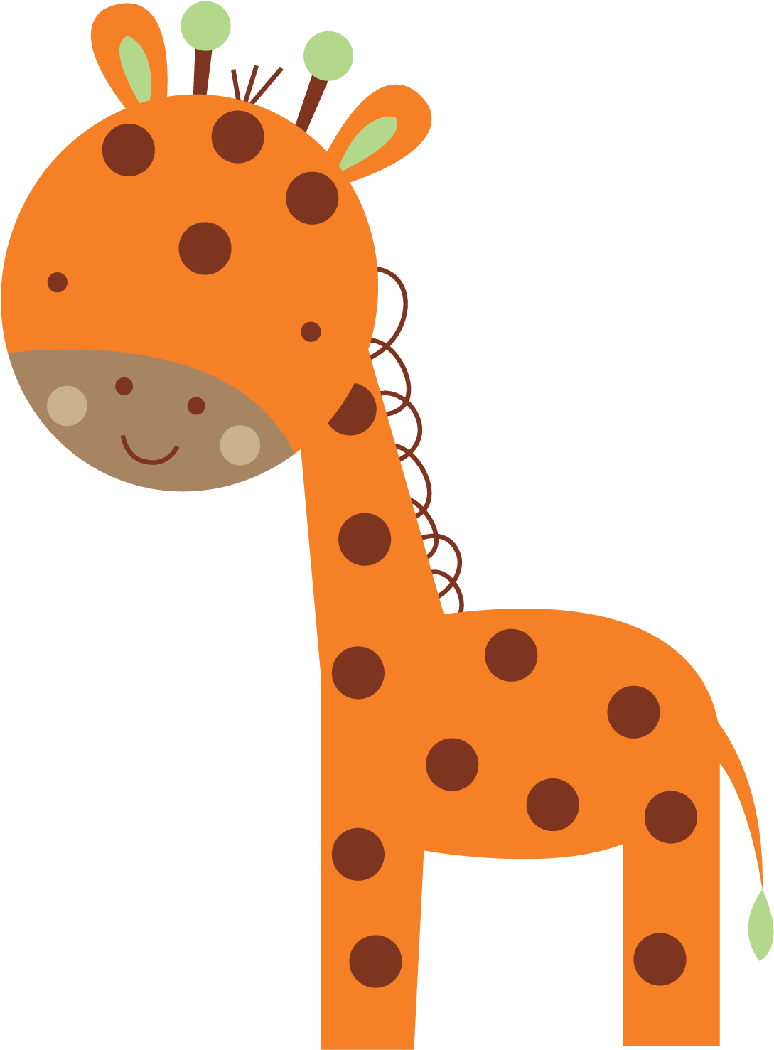 Baby Shower Giraffe Clipart Download - Beiwanda Wall Sticker Baby Animals Set 2 (11 Pieces) (1500x1500)
