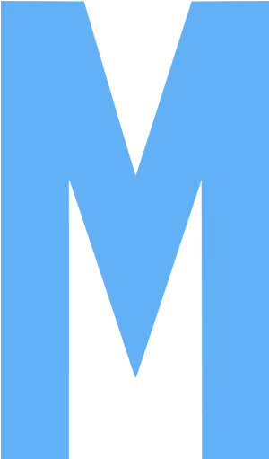 Blue Letter M (512x512)
