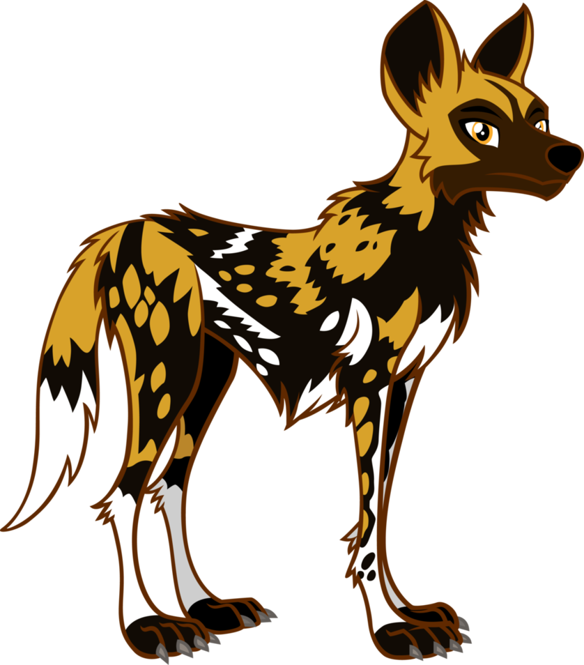 African Wild Dog Vector By Smcho1014 - African Wild Dog (838x954)