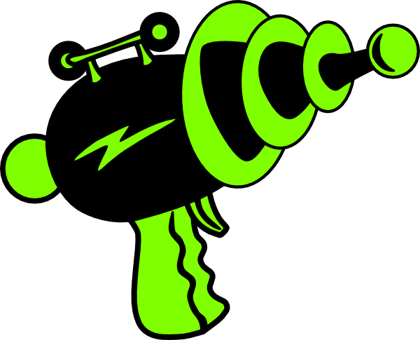 Ray Gun Green And Black No Shadow Clip Art At Clker - Pistol (600x485)