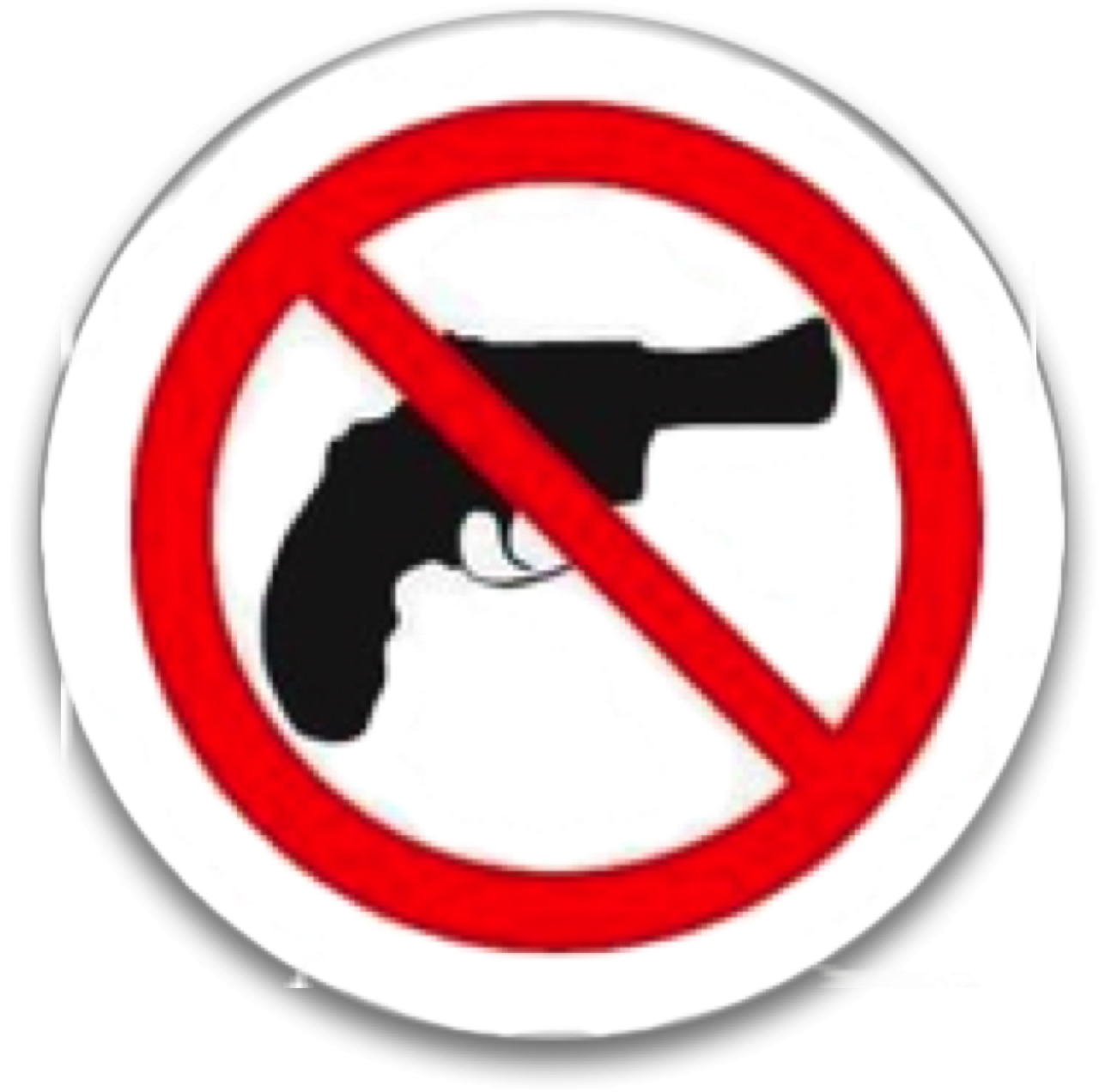 No Guns Button Image - Laws Don T Stop Criminals (1280x1272)