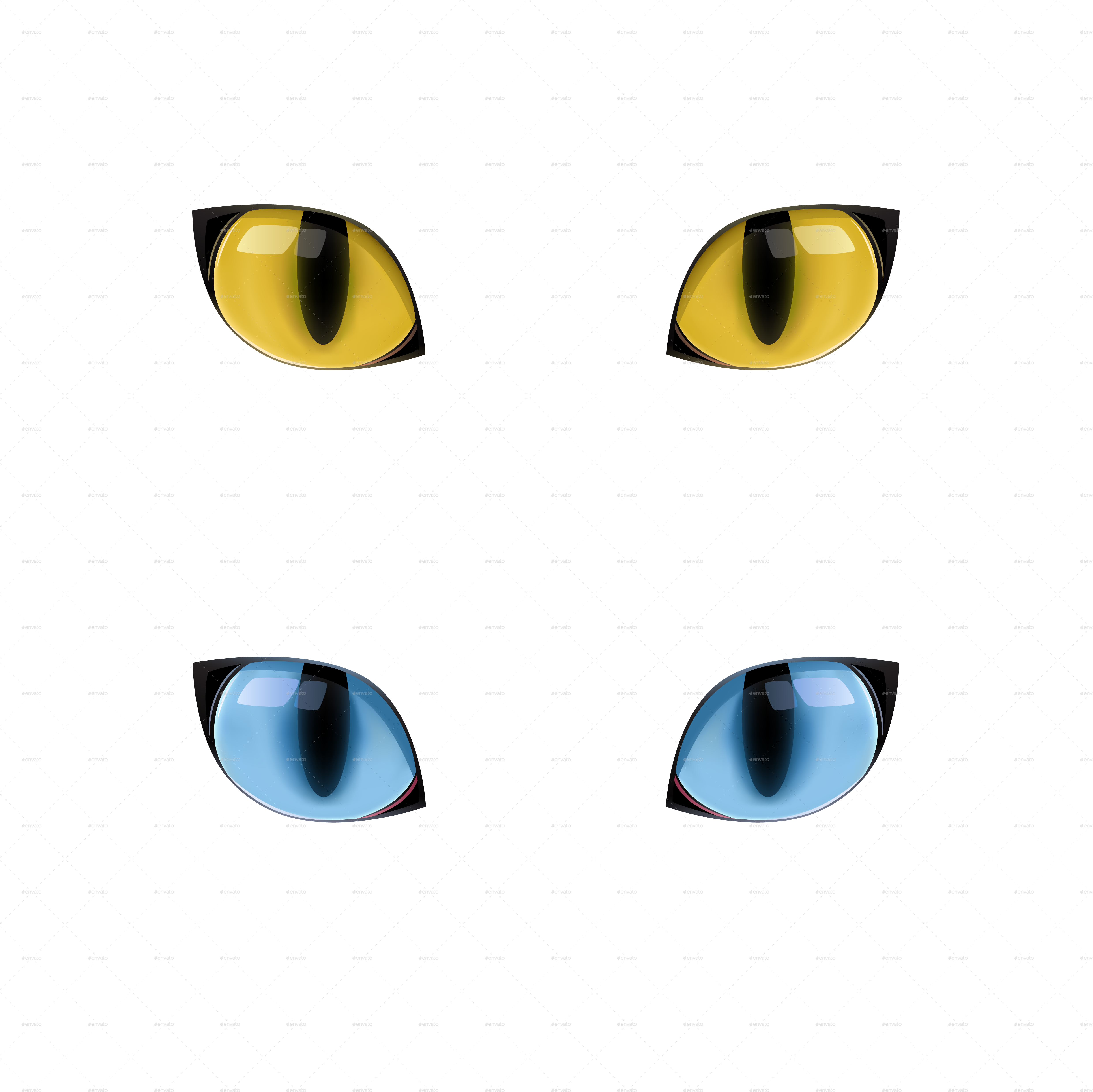 Cat - Yellow Cat Eyes Png (4961x4961)