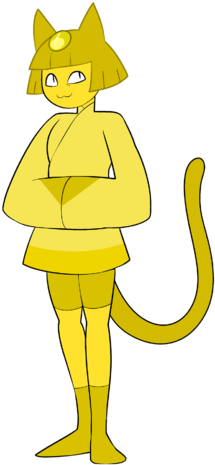 Yellow Clipart Eyeball - Steven Universe Cat's Eye Opal (302x499)