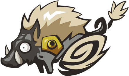 Турбосвин Дикий Свин Граффити - Overwatch Spray Black And White (512x512)