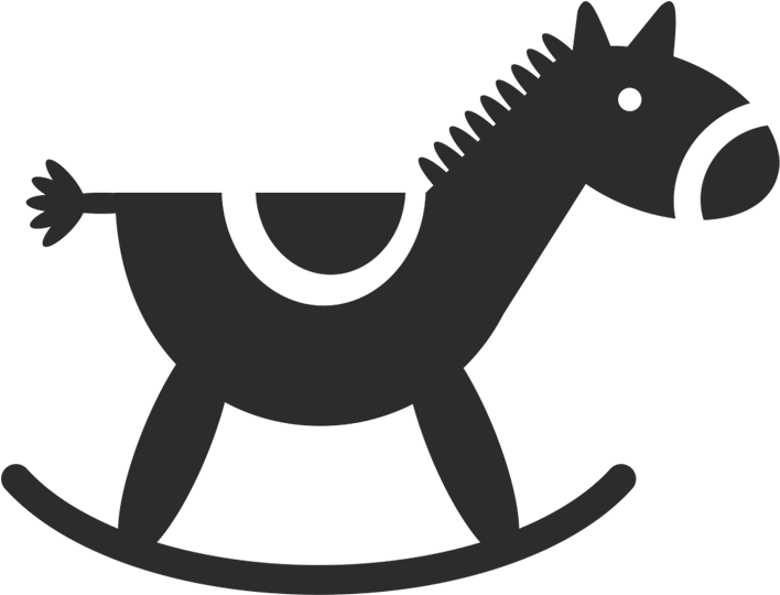 Rocking Horse Wall Decal - Car Stickers Baby Rocking Horse Sticker (800x550)