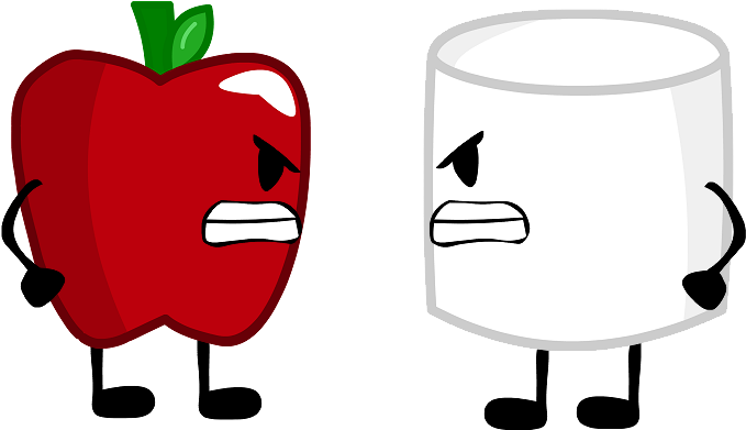 Marshmallow And Apple Oldies - Inanimate Insanity Apple And Marshmallow (720x534)