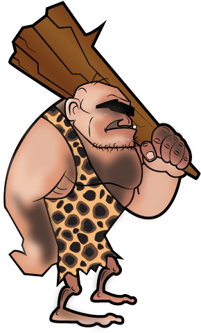 Cartoon Caveman Clip Art - Neanderthal Cartoon Png (600x800)