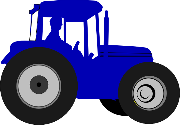 Clip Art Red Tractor (600x416)