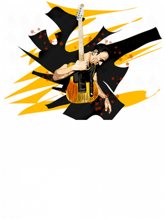 Bruce Springsteen Logo1 Color Illustration - Brucespringsteen Canvas Print - Small By Angelo La (450x450)