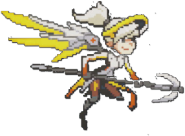 나무파일 - Mercy Spray - Pixel - Overwatch Mercy Pixel (399x343)