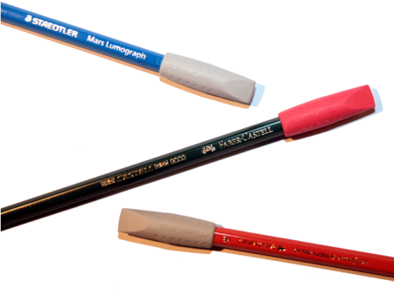 The Eraser Cap On Different Pencils - Eraser (570x448)