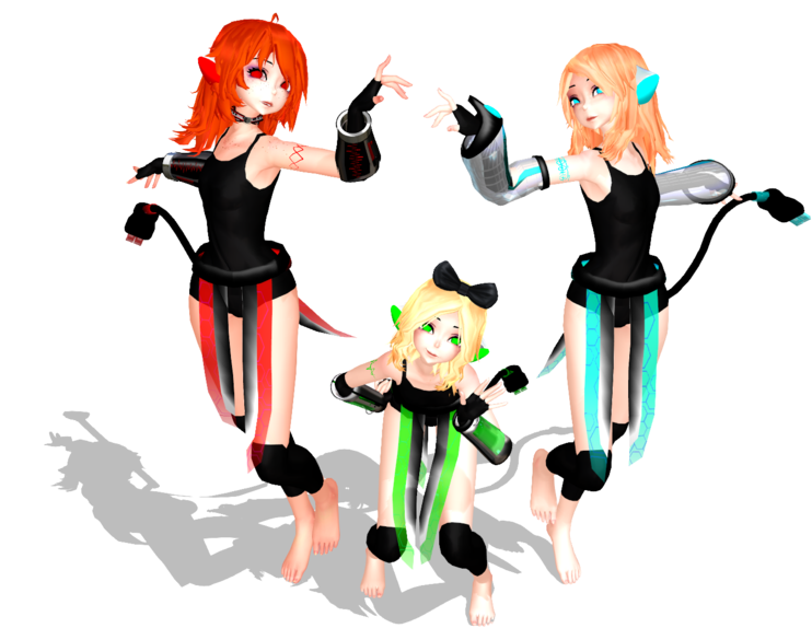 Cyber Sisters By Frostychica - Cartoon (1024x576)