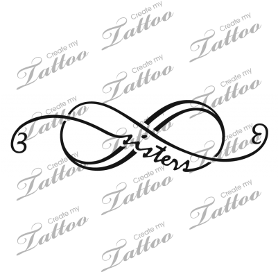 Infinity Clipart Sisters - Girly Capricorn Tattoo Designs (400x400)
