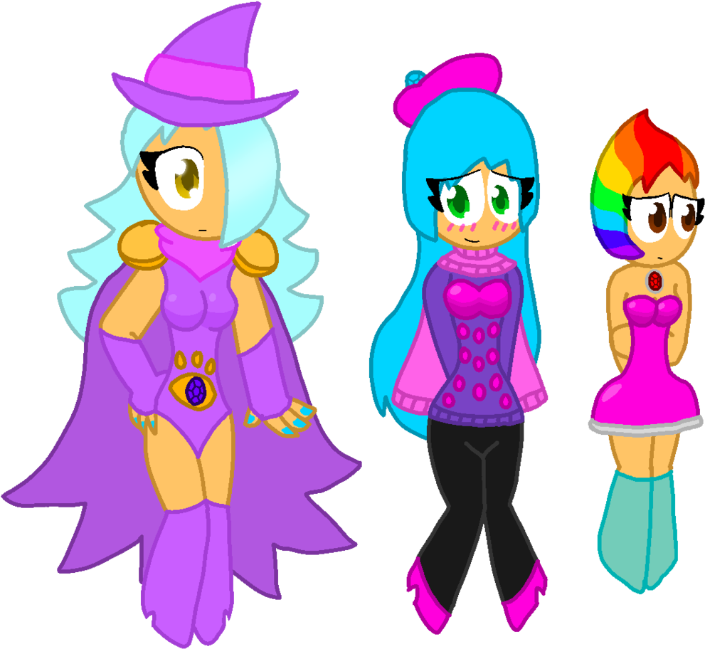 Kirby Aril Paintra Sisters By Darkterrastar - Cartoon (1024x951)