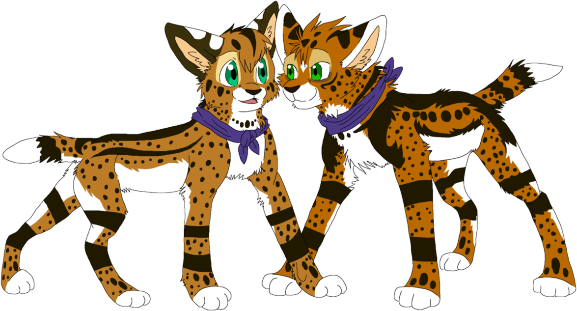 Serval Sisters By Firewolf-anime - Anime Wolf Sisters Firewolf (1225x652)