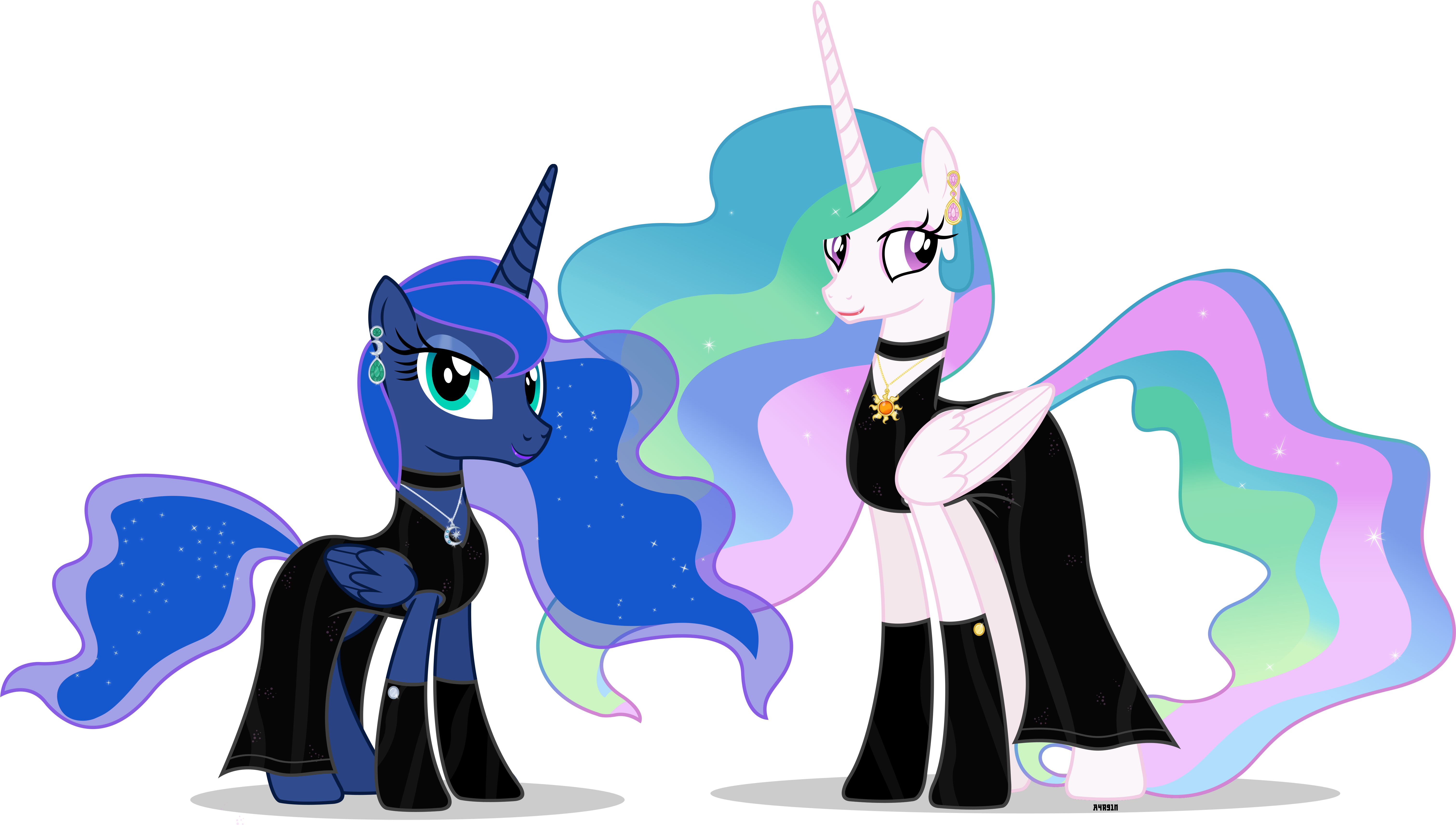 Royal Sister's Night Out By A4r91n Royal Sister's Night - My Little Pony Royal Sisters (6050x3500)