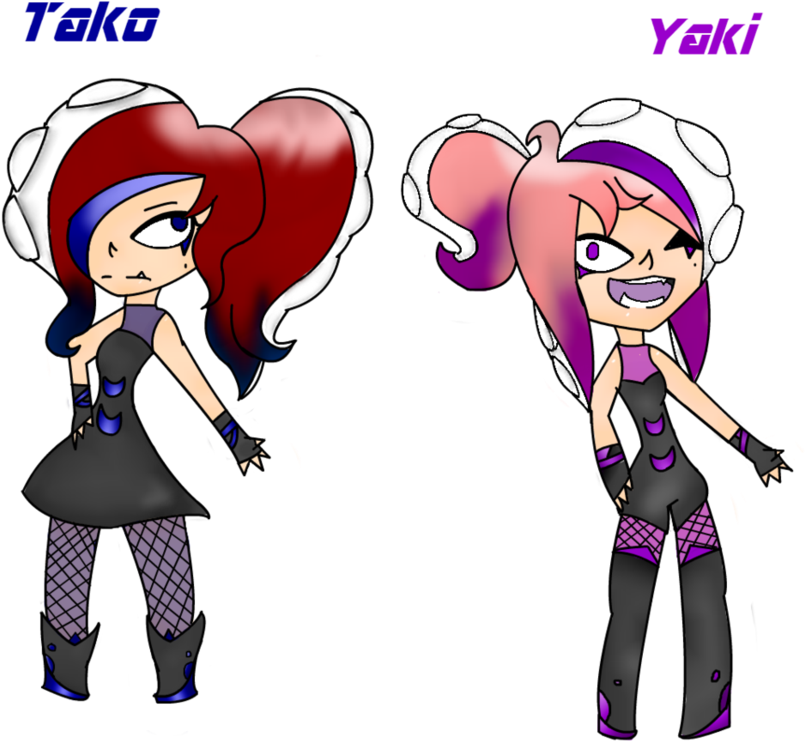 Octo Sisters [splatoon Oc] By Xxglitterkittenxx - Tako And Yaki Splatoon (879x909)