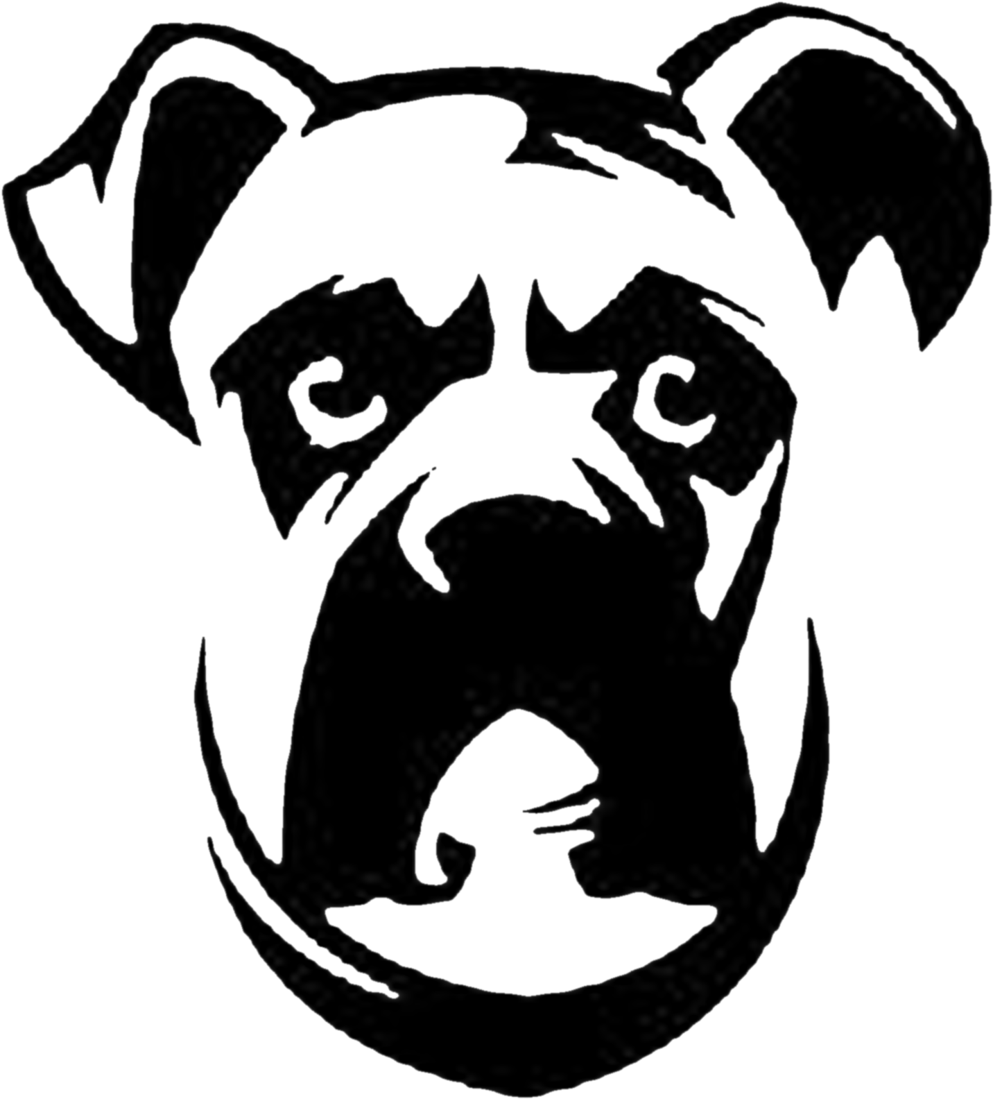 Boxerface - Gambar Sketsa Kepala Anjing (1583x1583)