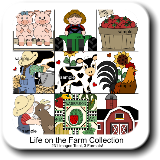 Life On The Farm Collection 231 Images Total, 3 Formats - Clip Art (580x580)