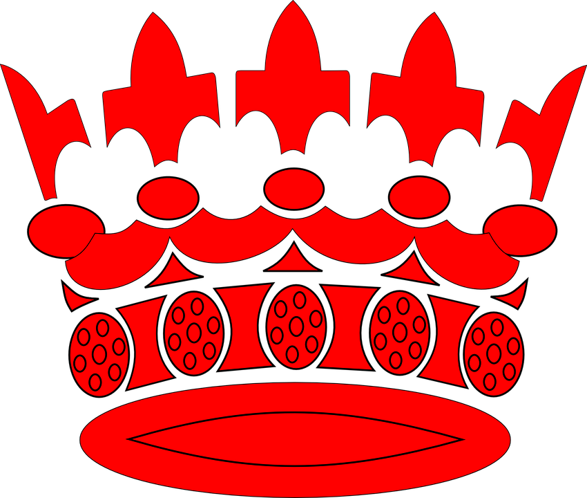Crown Royal Clipart Mahkota - Mahkota Merah Png (850x720)