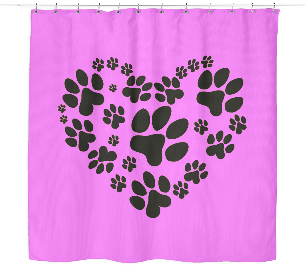 Shower Curtain Paw Prints - Dog Wall Decal (1024x1024)
