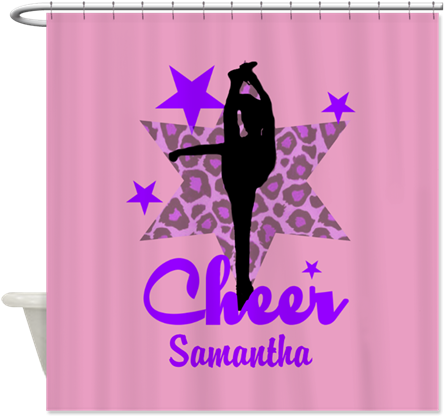 Purple Cheerleader Shower Curtain Pink Cheerleader - Purple Cheerleader Shower Curtain Pink Cheerleader (460x460)