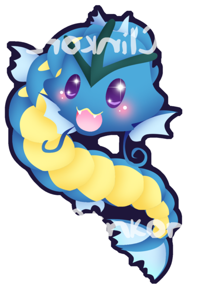 Gyarados By Clinkorz - Painting (600x601)