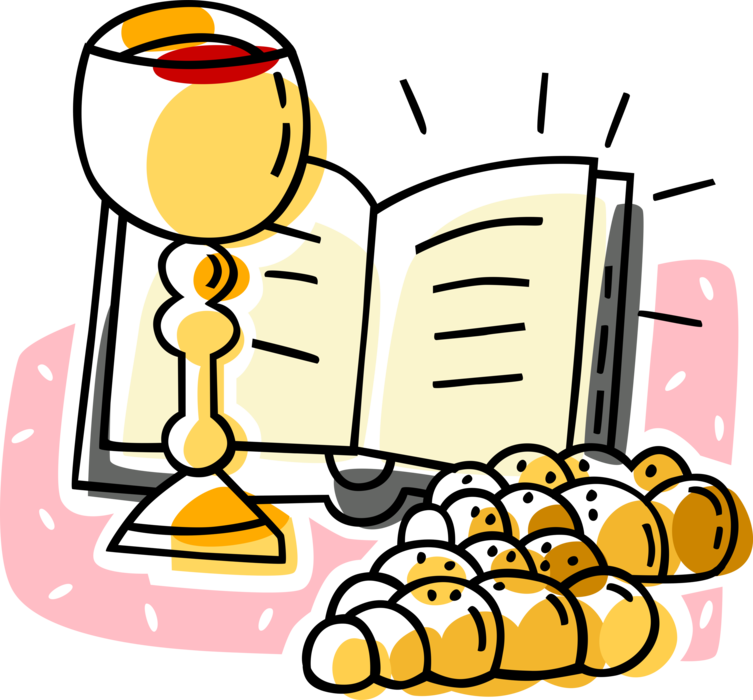 Vector Illustration Of Christian Religion Sacrament - Mass Clip Art (753x700)