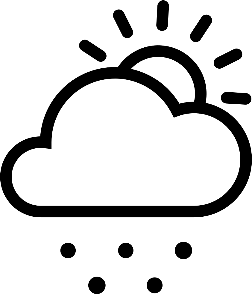 Cloud Sun Snow Comments - Cloud Sun Rain Icon Png (842x981)