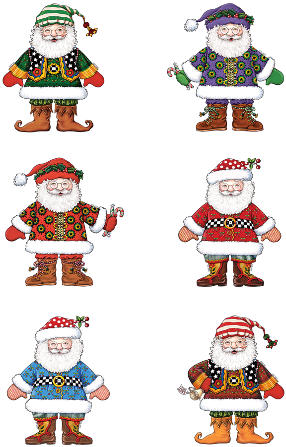 Tcr4021 Santa Trio Accents From Mary Engelbreit Image - Mary Engelbreit (900x900)