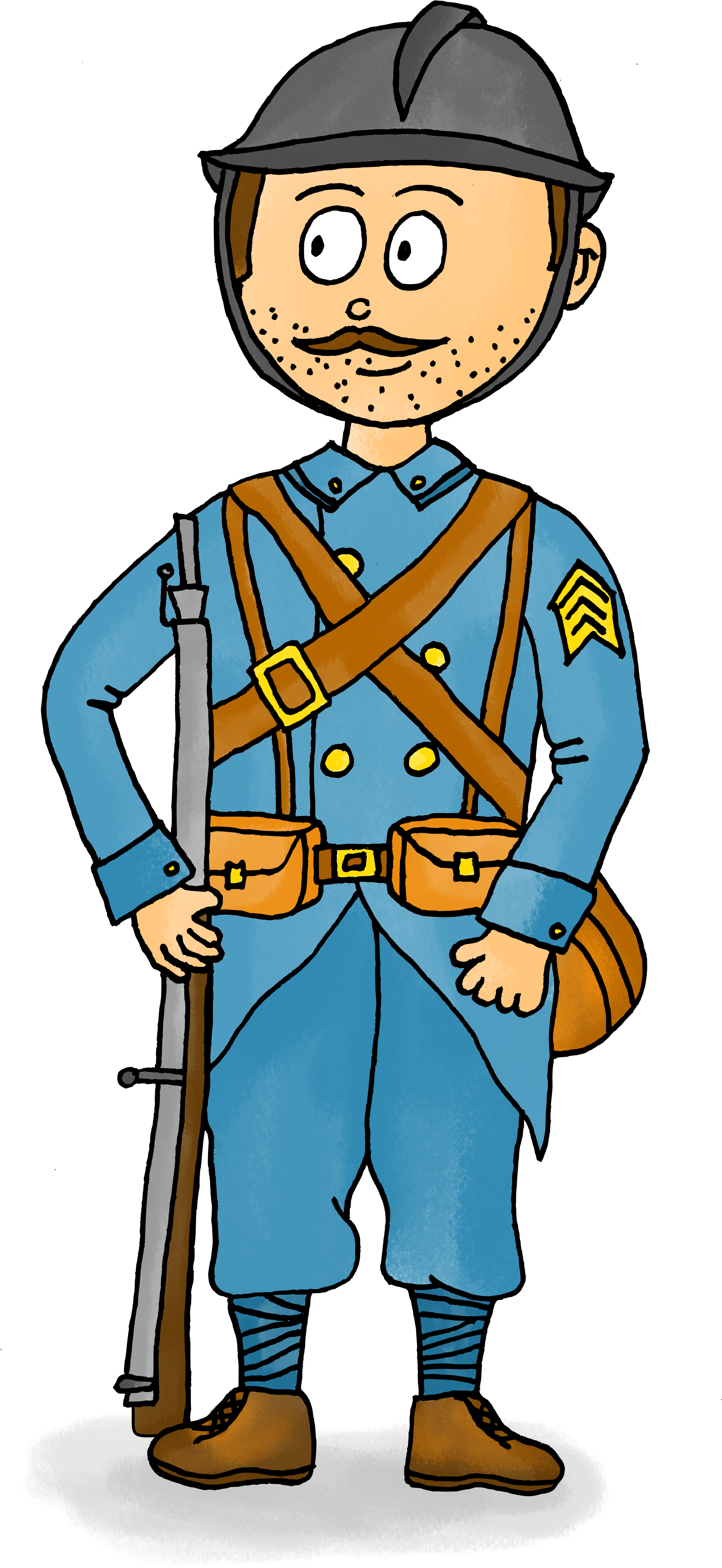 Dessin Epoque Contemporaine Poilu 1ère Guerre Mondiale - Dessin Epoque Contemporaine (2088x4392)