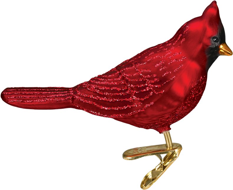 Northern Cardinal Matte Finish Bird Clip Ornament - Northern Cardinal (1000x1000)