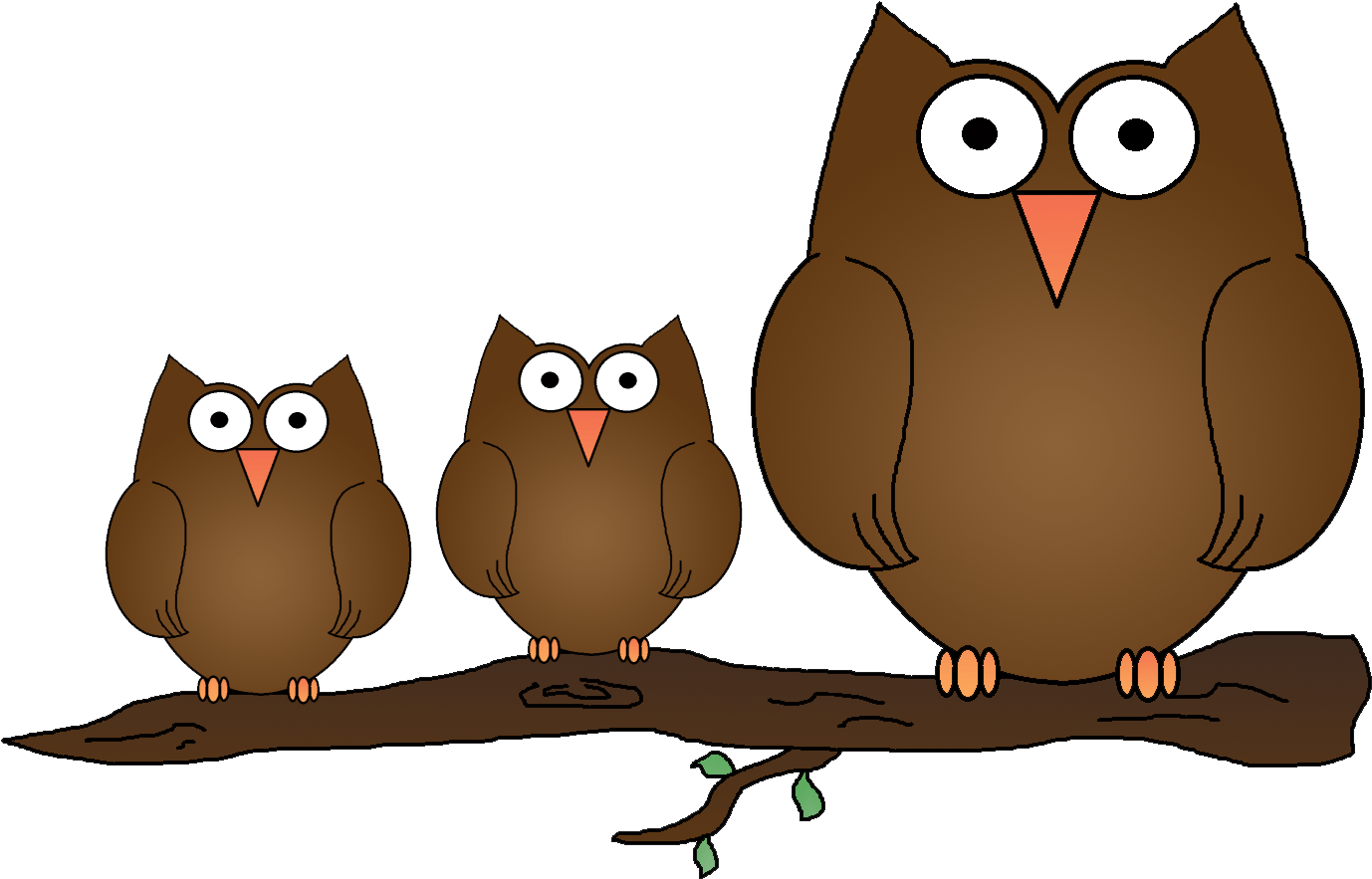 Owl Clipart Image Wise Old Owl Cartoon Owl On A Tree - Cartoon (1398x911)