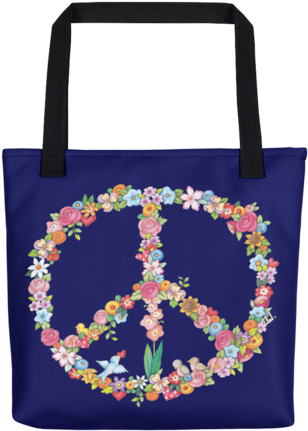 "floral Peace" Tote Bag - Tote Bag (480x480)