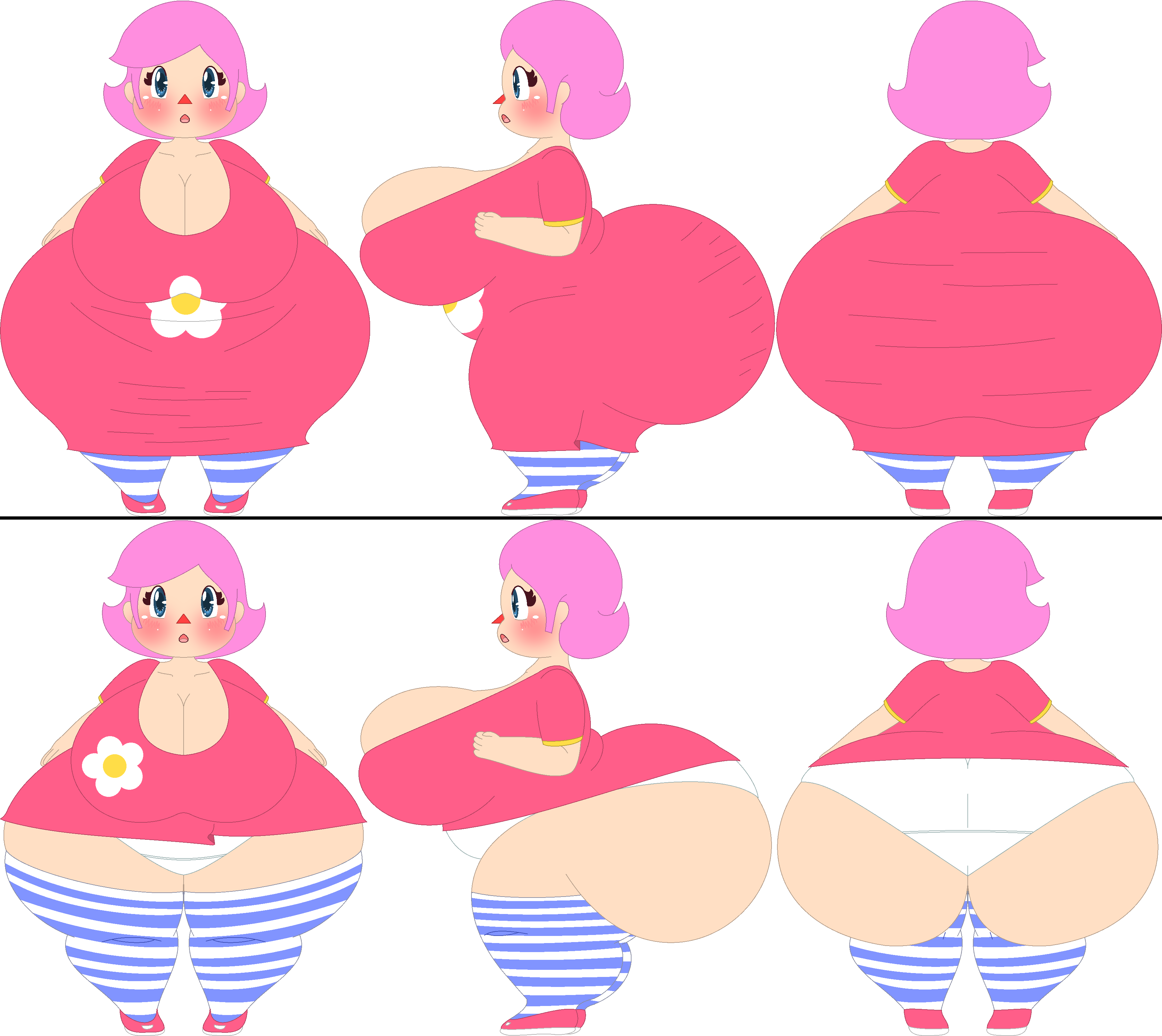 Girl expansion animation. Balloon girl inflation. Inflation girl. Cartoon inflation girl.