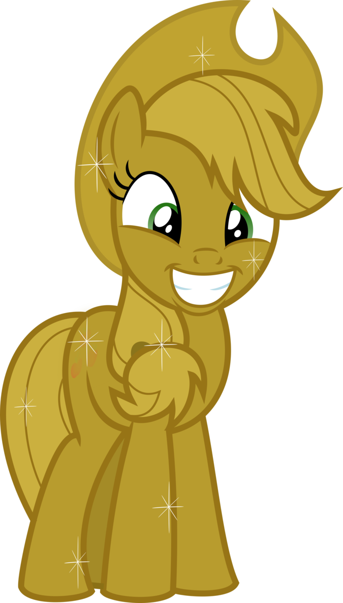 Applejack Gold By Mrcbleck - Cartoon (675x1185)