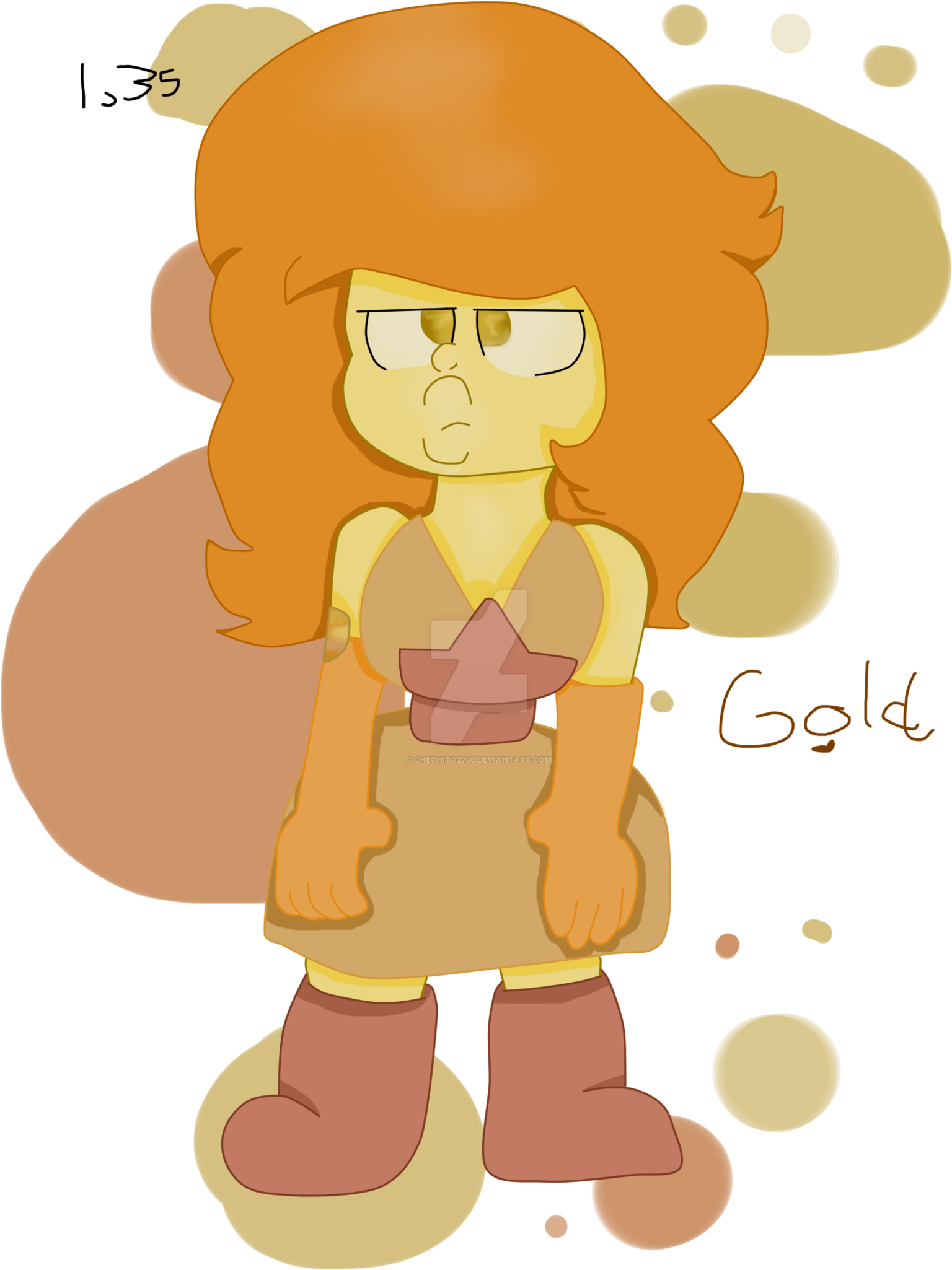 Universe Clipart Gold - Gold Gem Steven Universe (1600x2200)