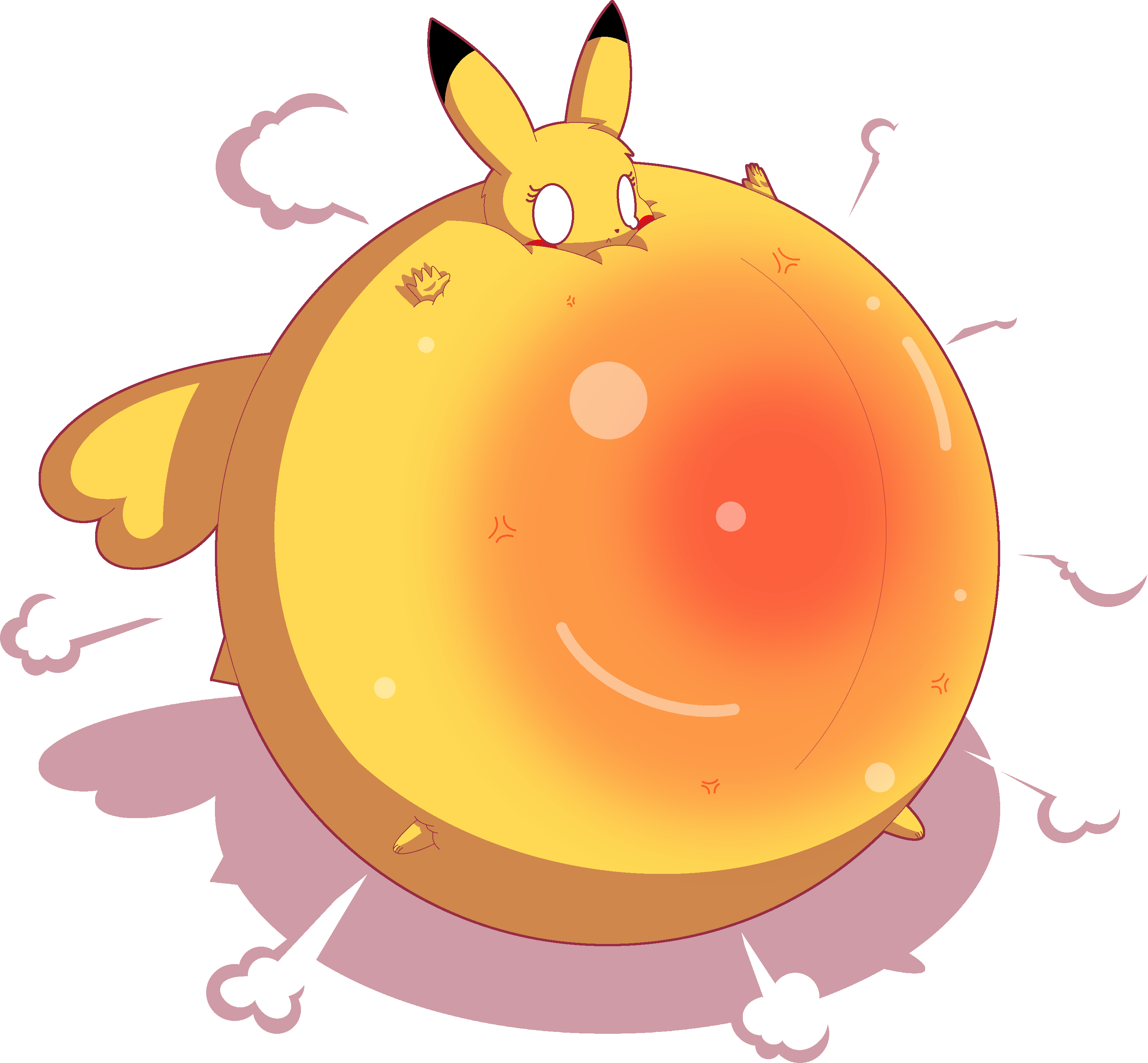 Zunaki Pops Like A Balloon~ - Body Inflation (3029x2804)