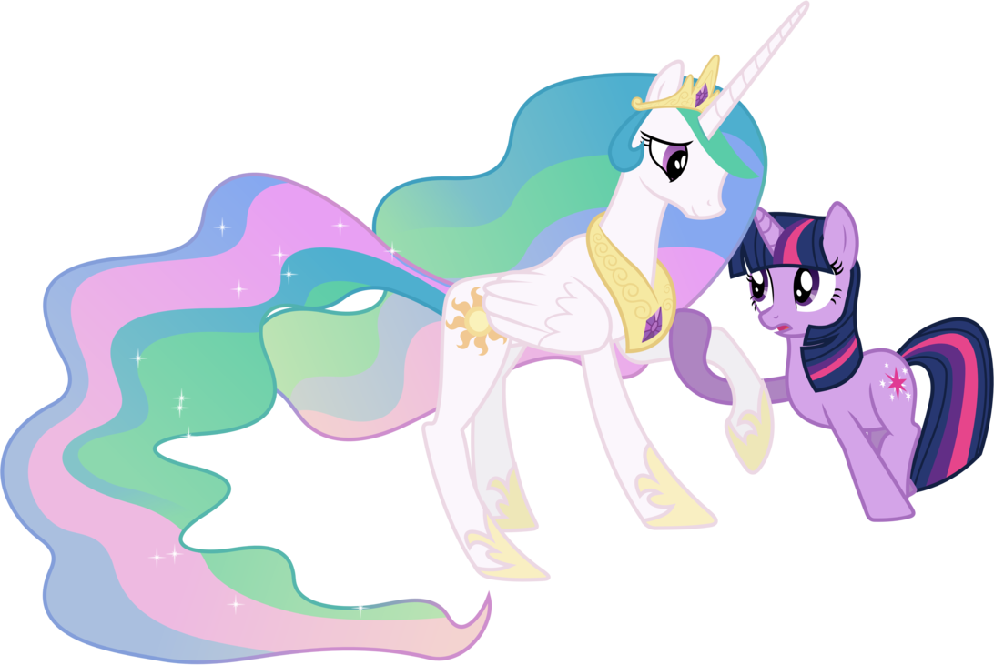 Twilight Sparkle Aids Princess Celestia By 90sigma - Twilight Sparkle And Celestia (1092x731)