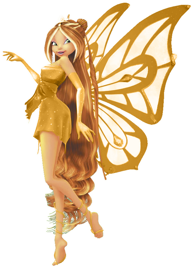 Winx Flora Gold Enchantix 3d By Alexaspears1333 - Winx Club Enchantix Gold (639x890)