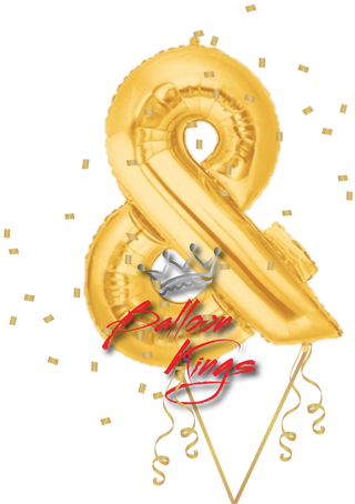 Gold Symbol Ampersand - 40 Megaloon Gold Ampersand Balloon (500x500)